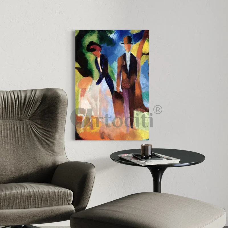 People on the Blue Lake by August Macke World Famous Painting