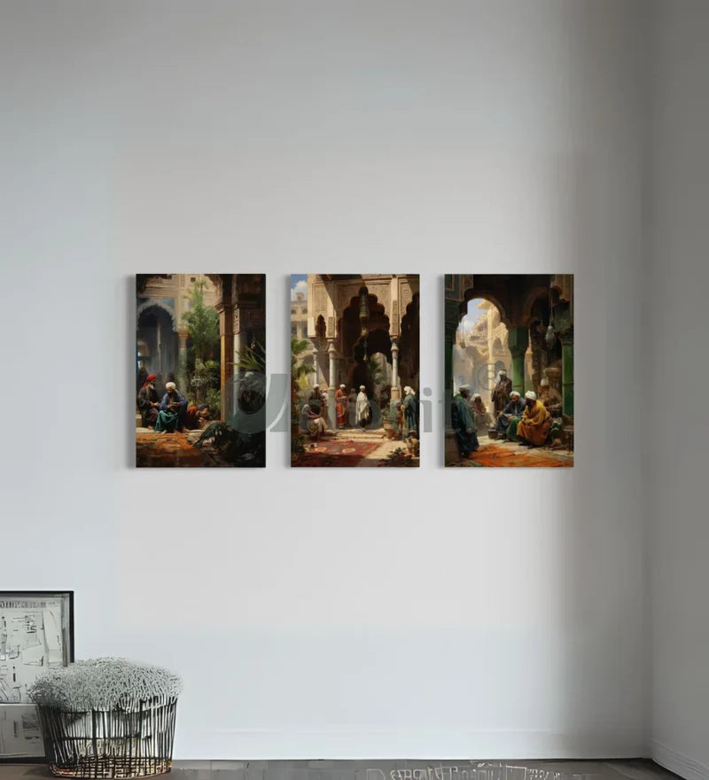 Persian Souk Trilogy: Set of 3 Canvas Giclee Prints