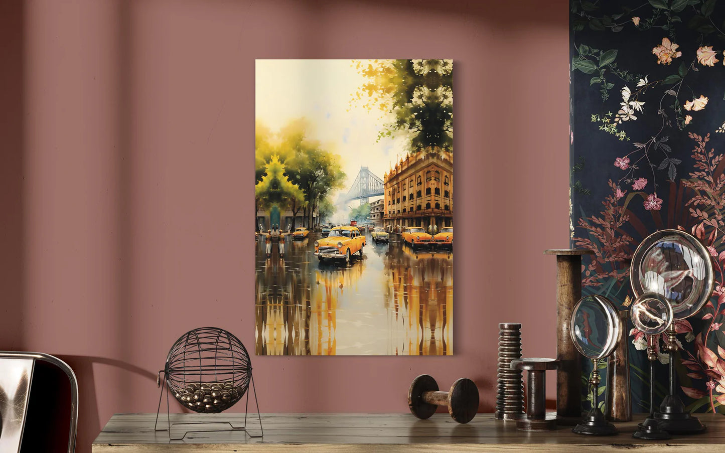 Iconic Indian Cities Canvas Set: Banaras, Kolkata, Delhi World Famous Cities