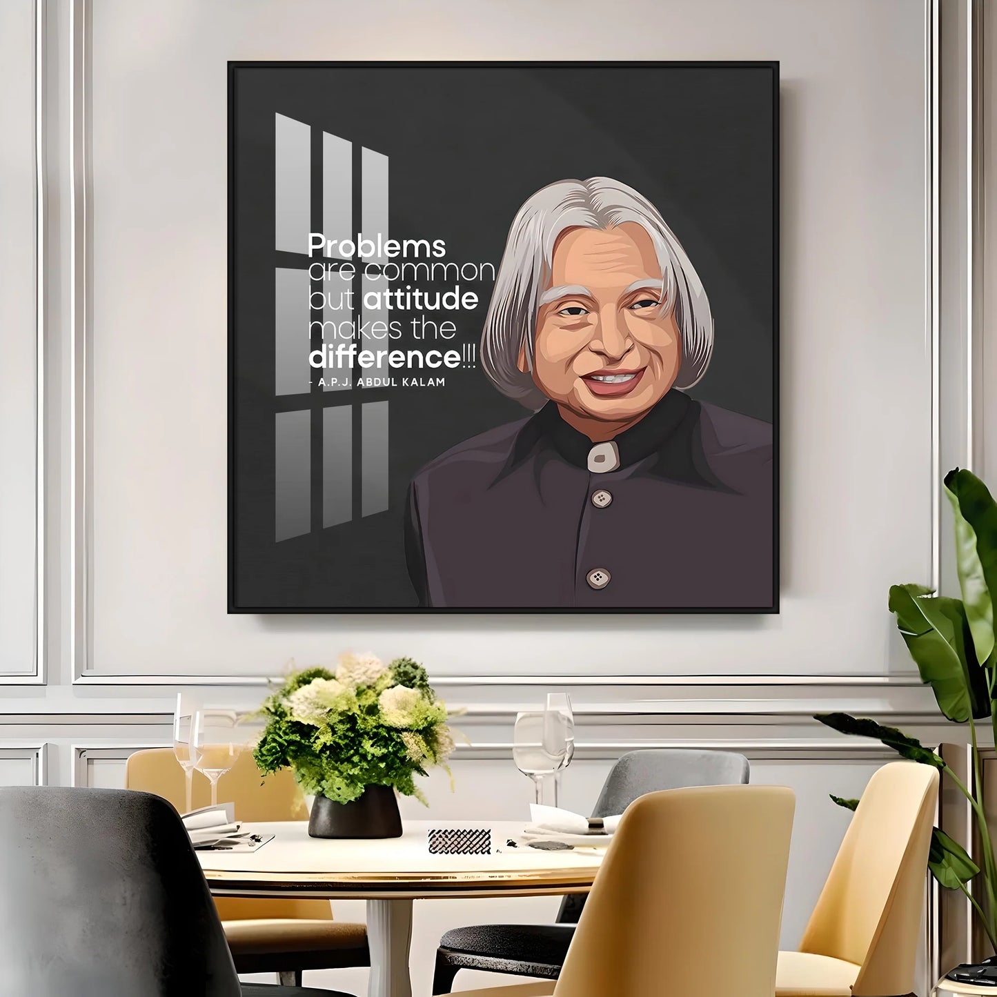 Dr. A.P.J Abdul Kalam Premium Acrylic Square Wall Art
