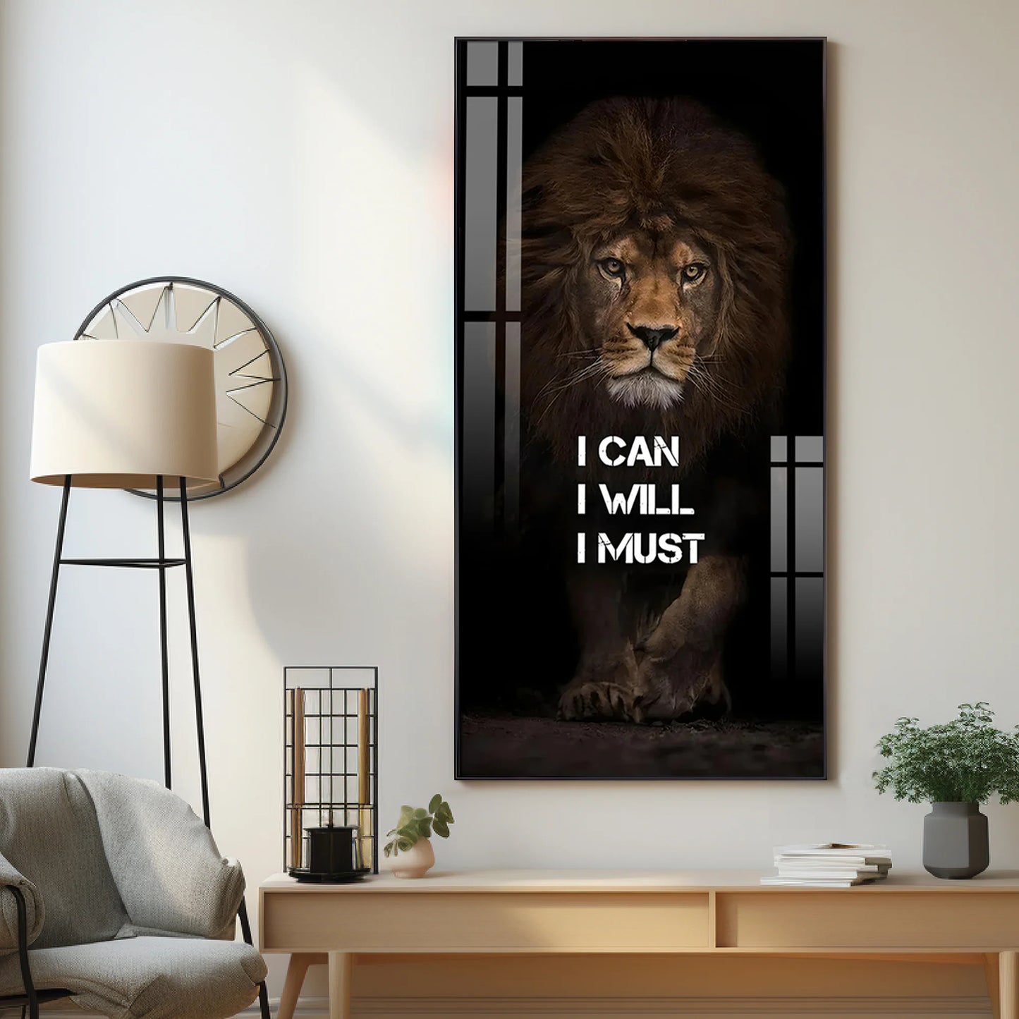 Be Like a Lion Premium Acrylic Vertical Wall Art