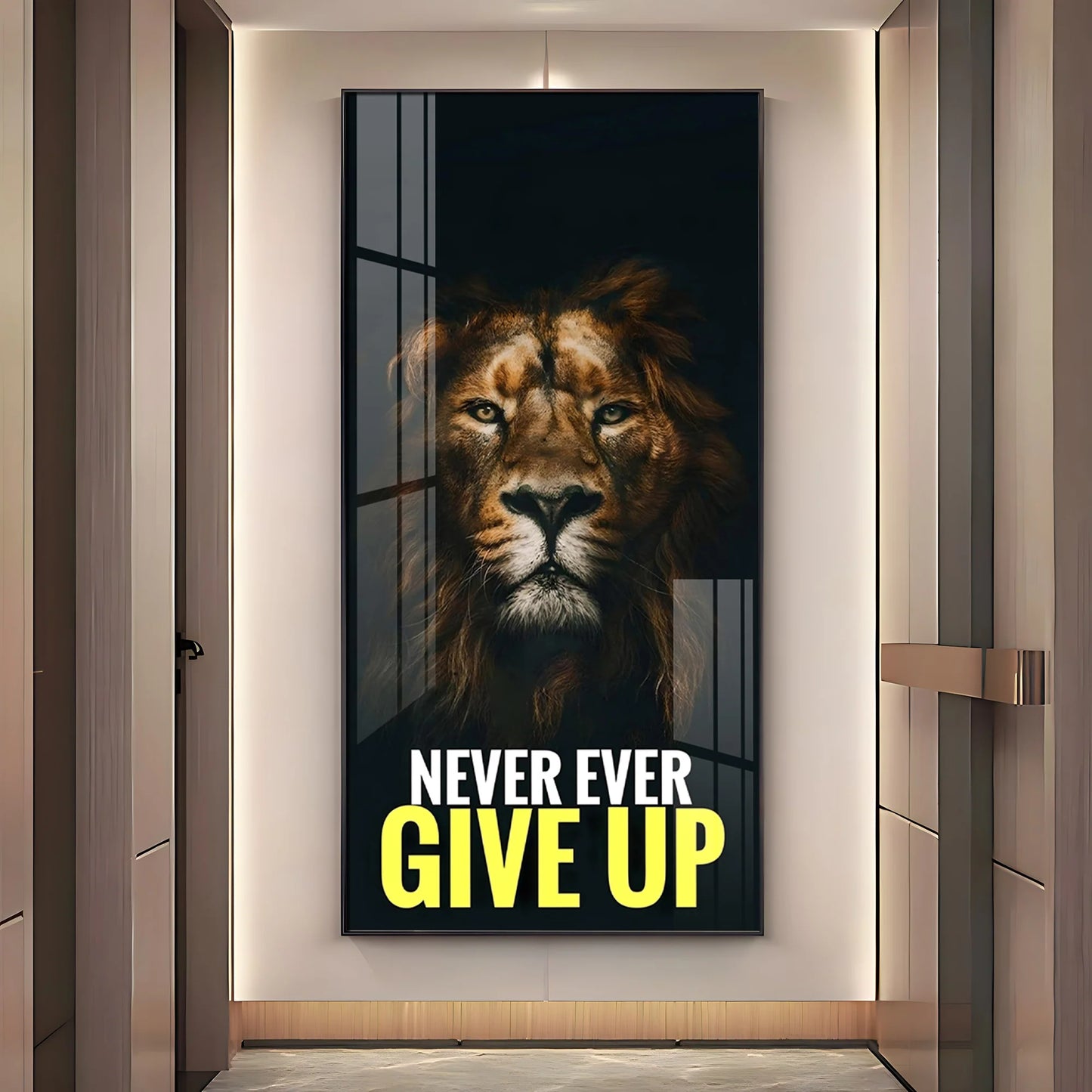 Never Give Up Premium Acrylic Vertical Wall Art