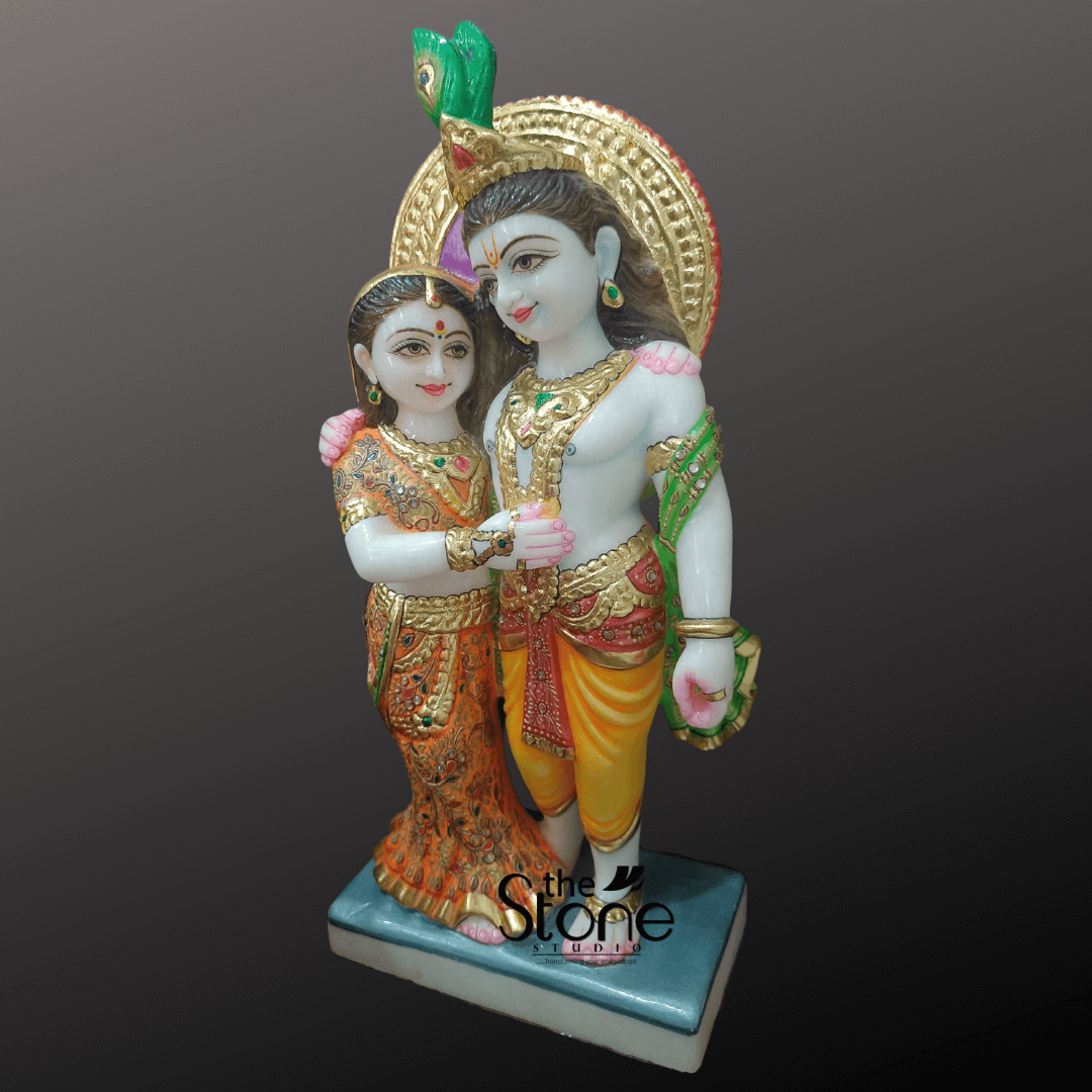 Marble Radha Krishna 18″