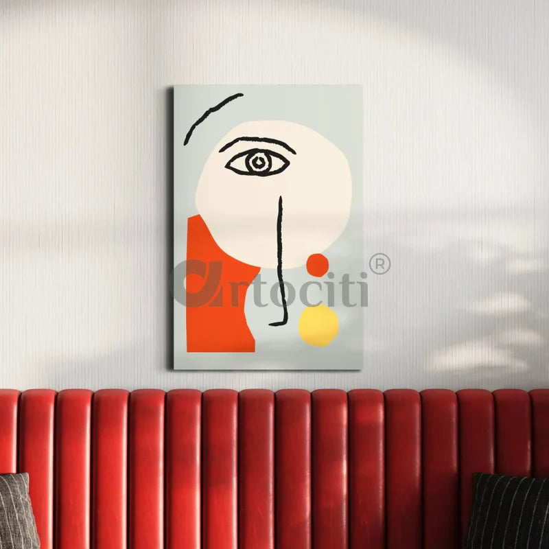Radiant Reverie: Henri Matisse Abstract Face Art Canvas Print