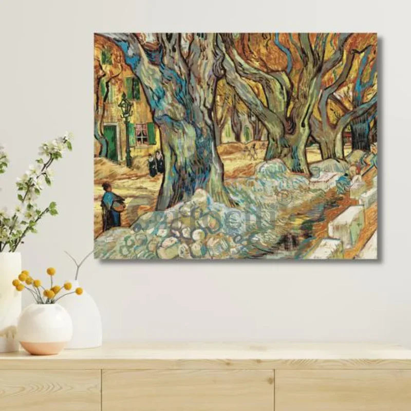 Road Menders at Saint-Remy by Vincent Van Gogh Large Size Canvas Painting