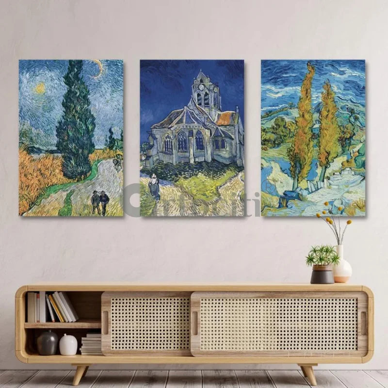Road with Cypress and Star by Vincent Van Gogh Large Size Canvas Painting