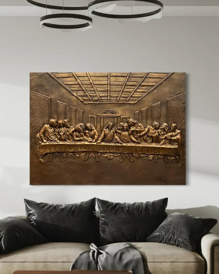 Last Supper 3D Relief Mural Wall Art Jesus Christ Painting