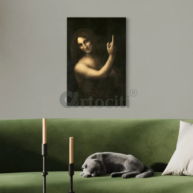 Saint John the Baptist by Leonardo da Vinci World Famous Painting