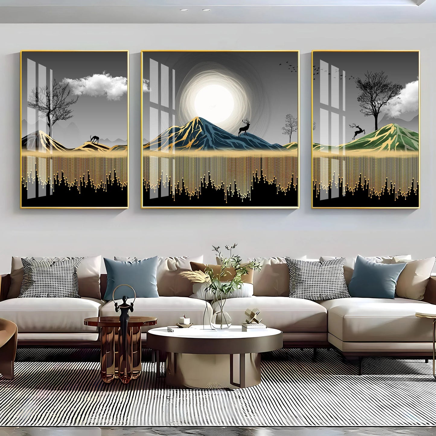 Scandinavian Art Premium Acrylic Wall Art (Set of 3)