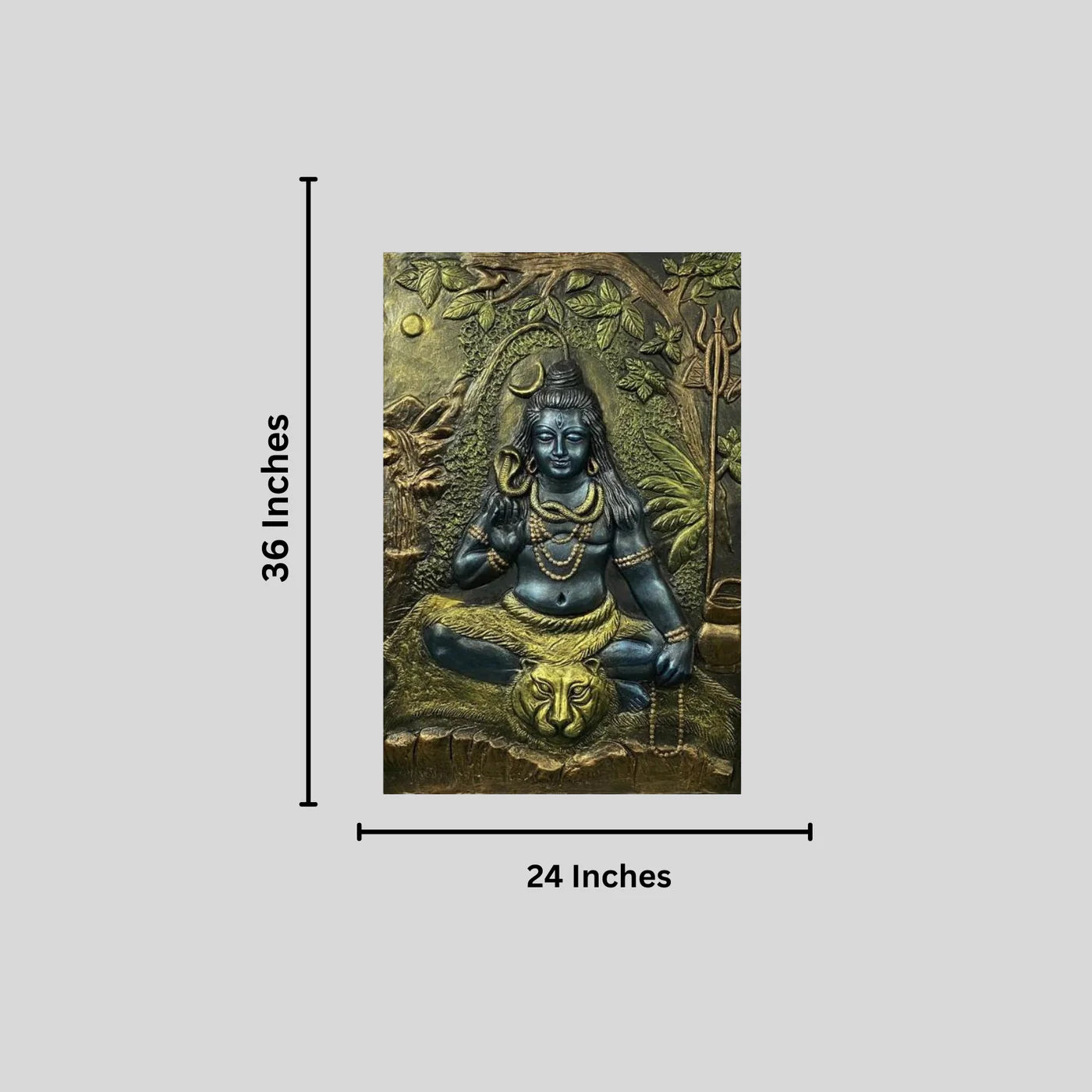 Lord Shiva 3D Relief Mural Wall Sculpture