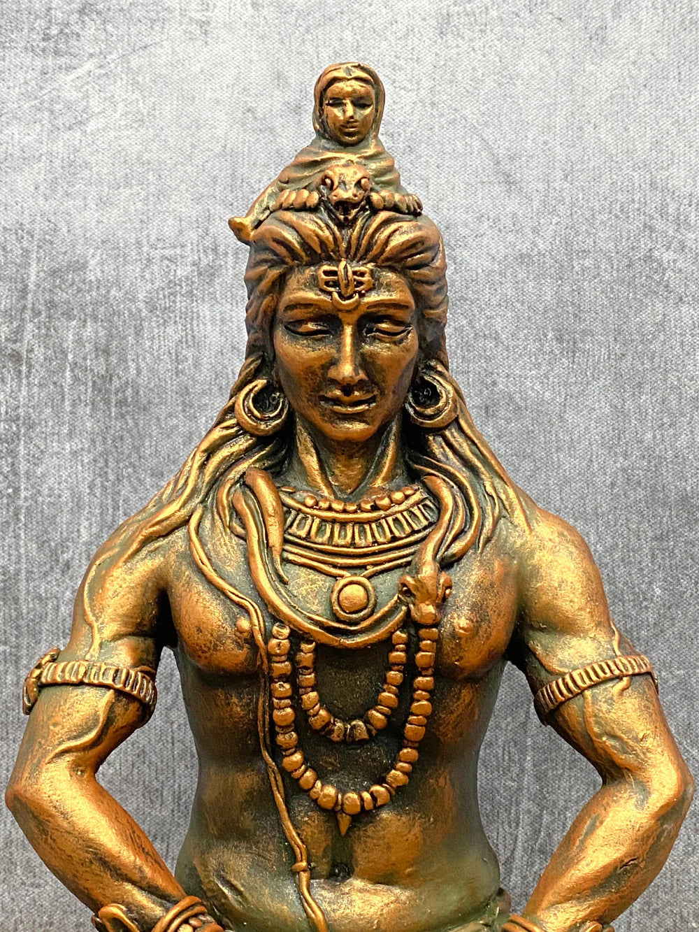 11.5X9 Inch Lord Shiva 3D Meditative Relief Sculpture Mural – Cultured Marble Finish