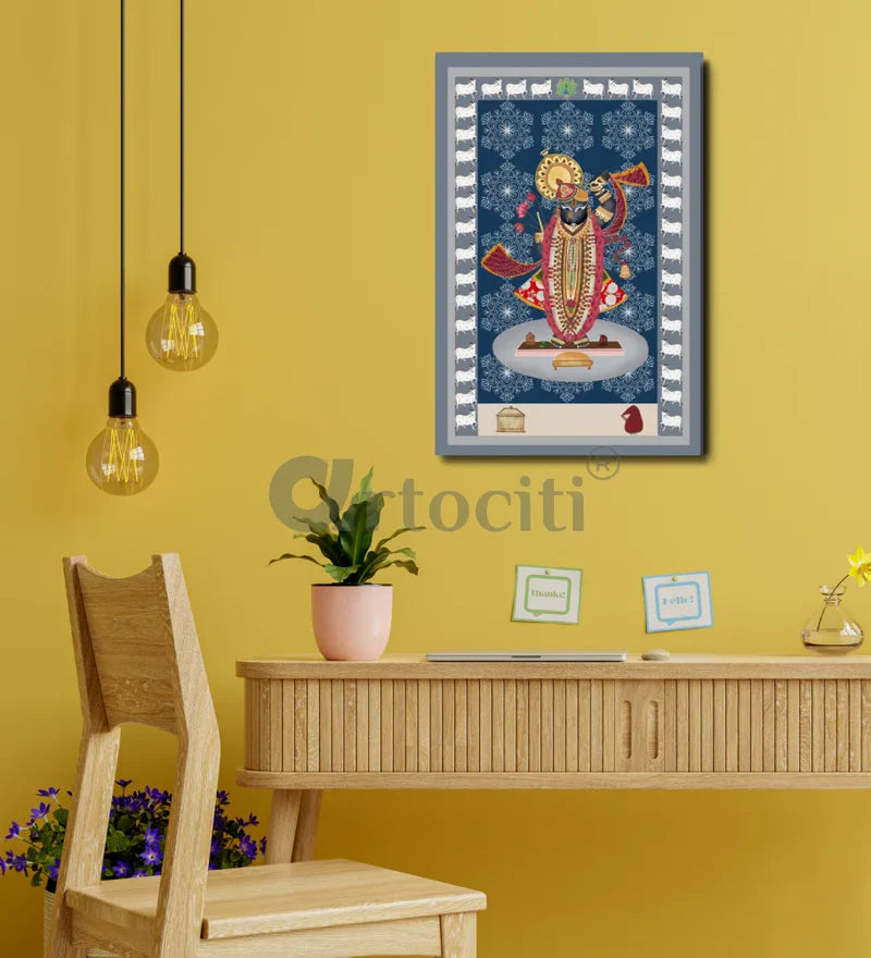 Shreenath Ji Famous Pichwai Canvas Painting (6 Colors)