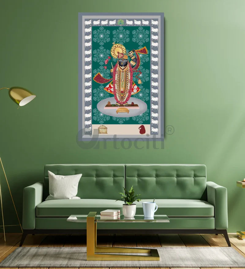 Shreenath Ji Famous Pichwai Canvas Painting (6 Colors)