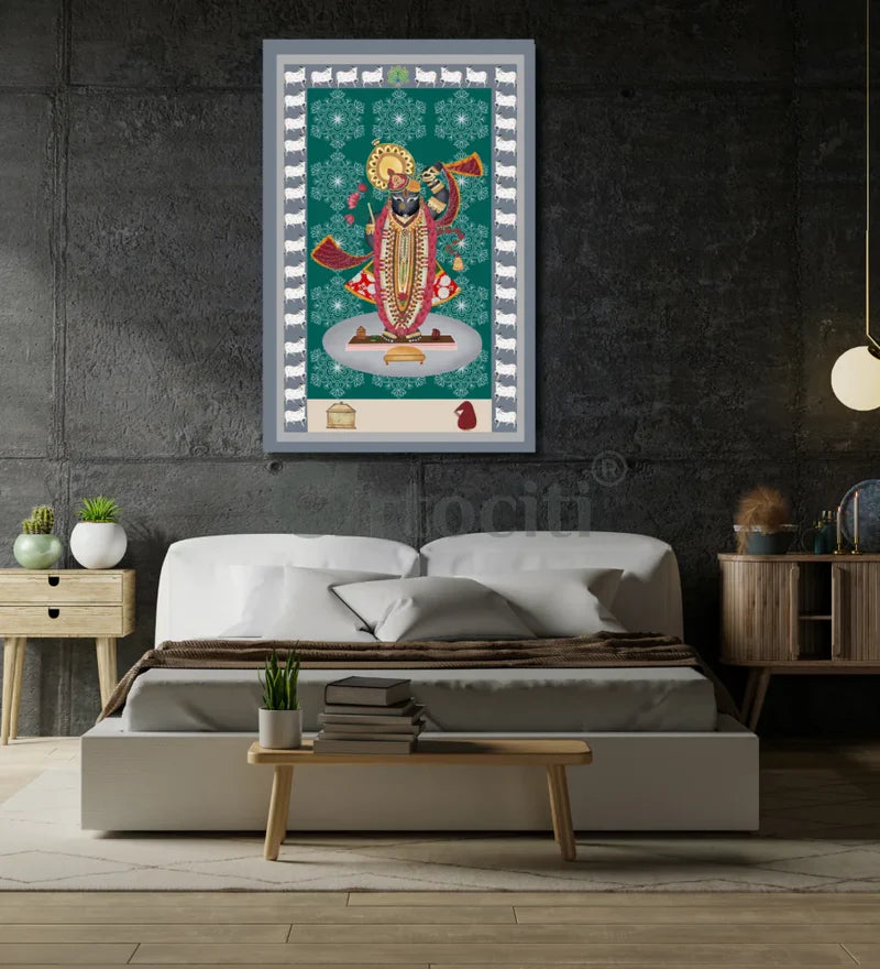 Shreenath Ji Famous Pichwai Canvas Painting (6 Colors)