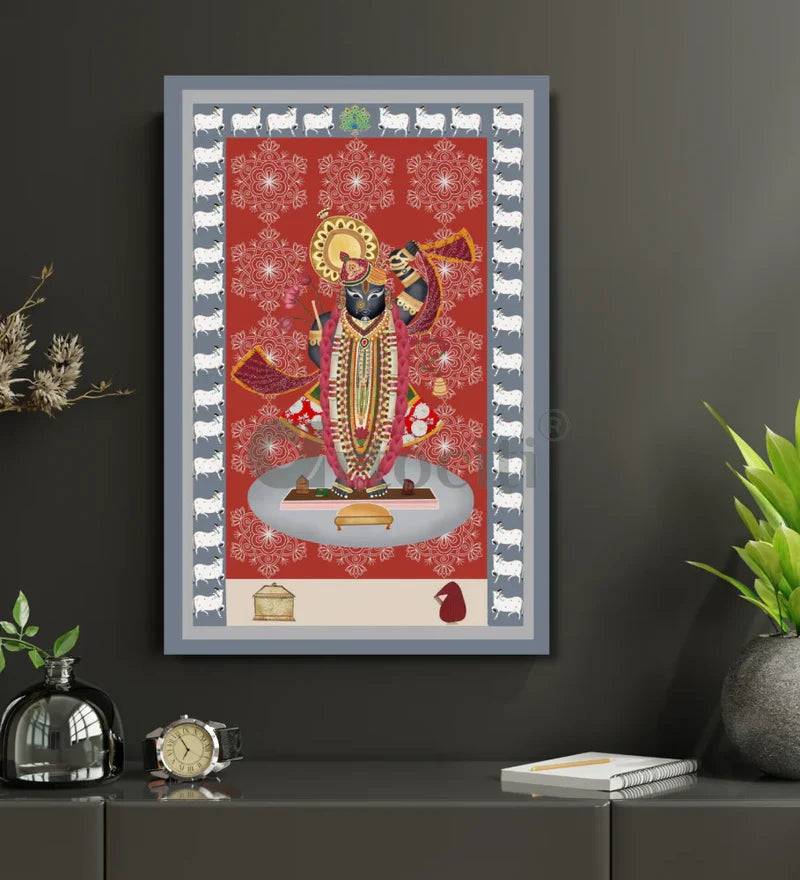 Shreenath Ji Famous Pichwai Canvas Painting (6 Colors)