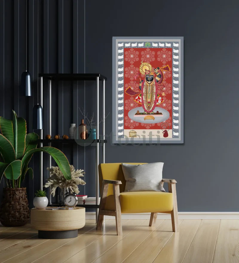Shreenath Ji Famous Pichwai Canvas Painting (6 Colors)