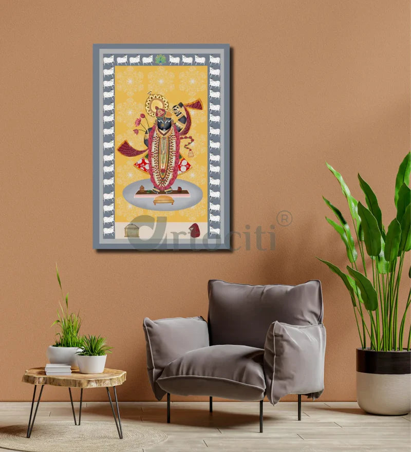 Shreenath Ji Famous Pichwai Canvas Painting (6 Colors)