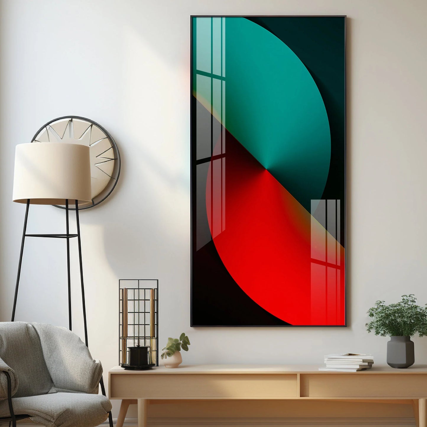 Sierra Dark Abstract Premium Acrylic Vertical Wall Art