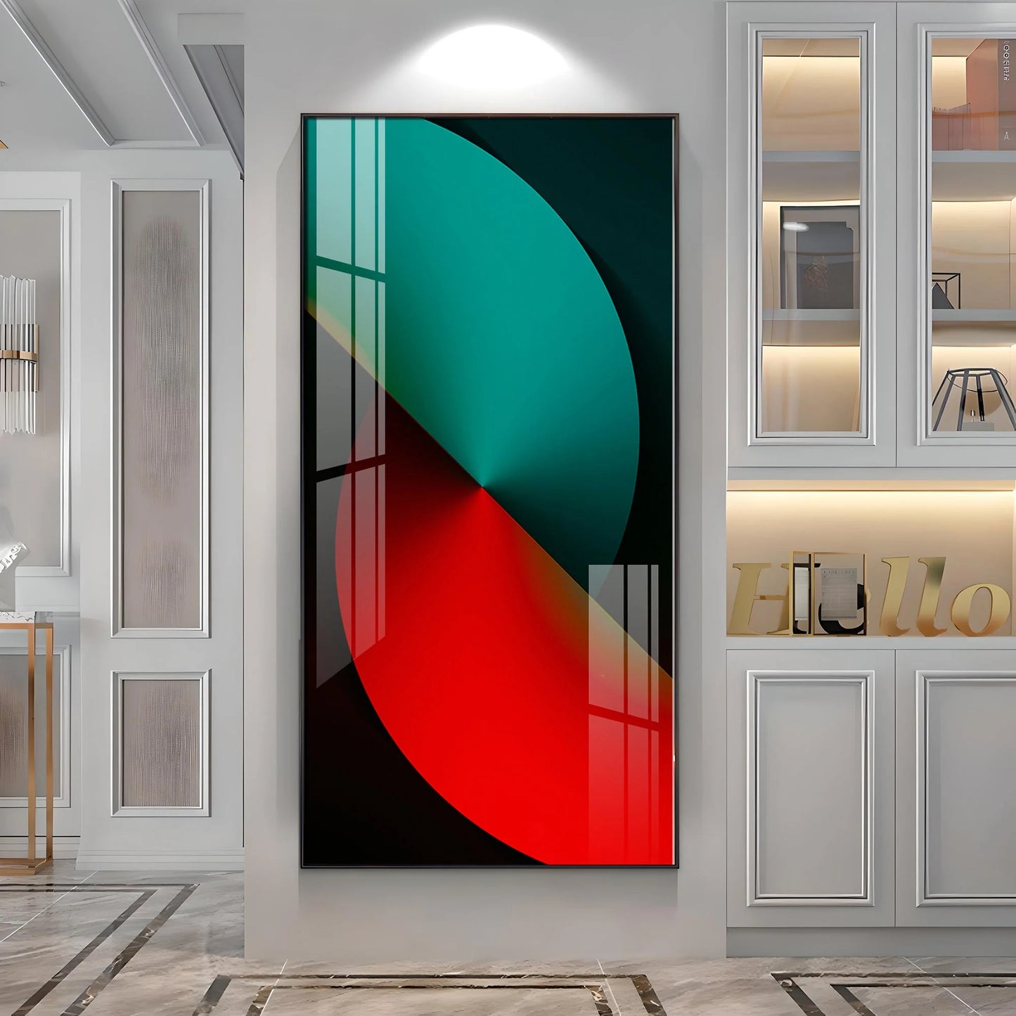 Sierra Dark Abstract Premium Acrylic Vertical Wall Art