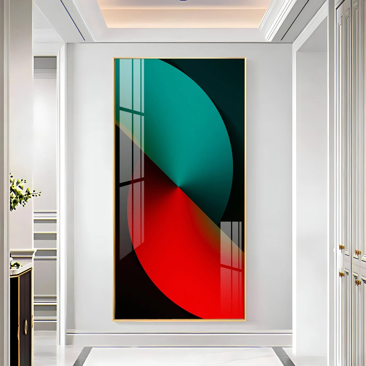 Sierra Dark Abstract Premium Acrylic Vertical Wall Art