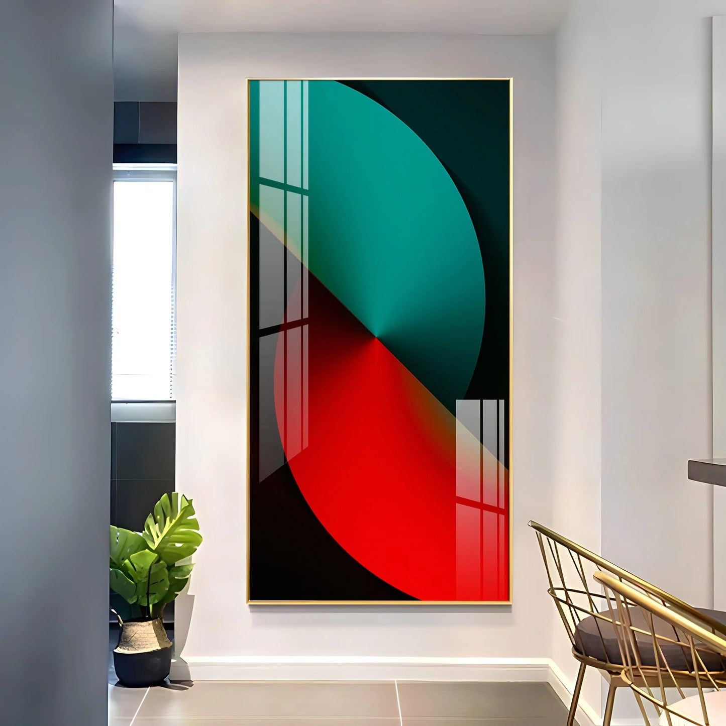 Sierra Dark Abstract Premium Acrylic Vertical Wall Art