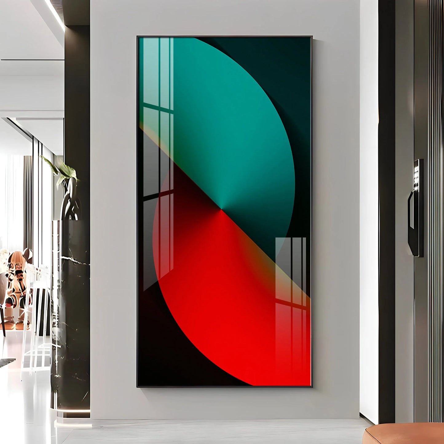 Sierra Dark Abstract Premium Acrylic Vertical Wall Art