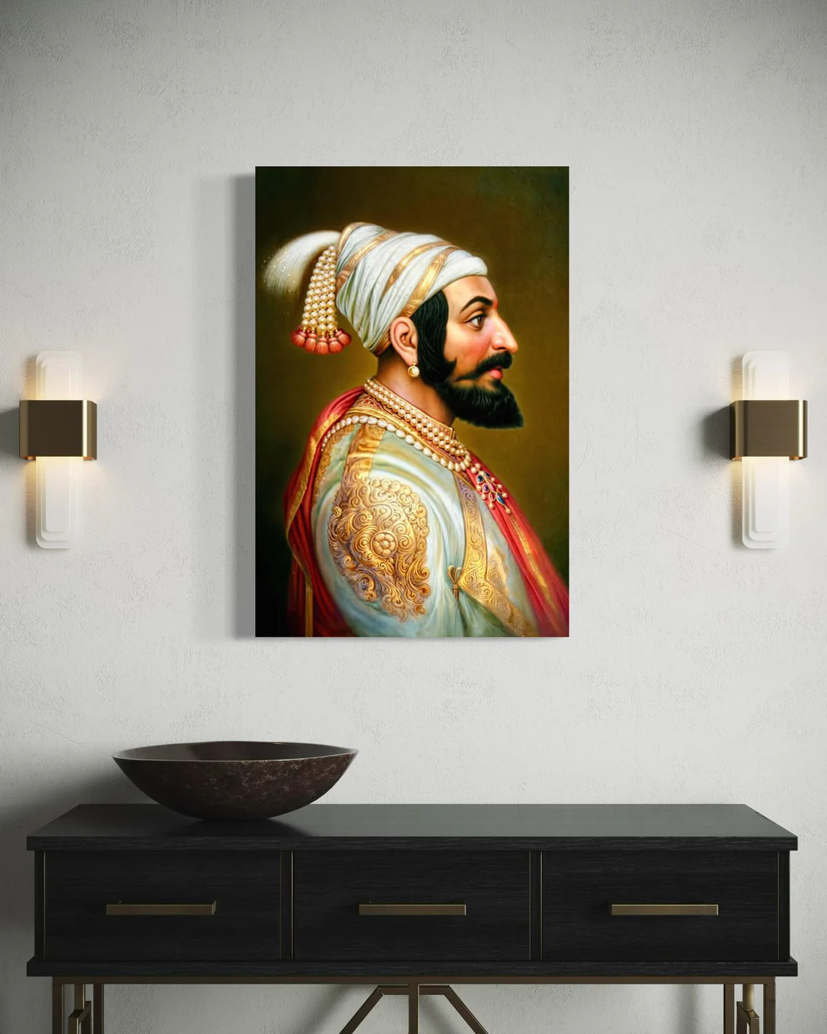 Chattrapati Shivaji Maharaj Indian Ethnic Canvas Giclee Print