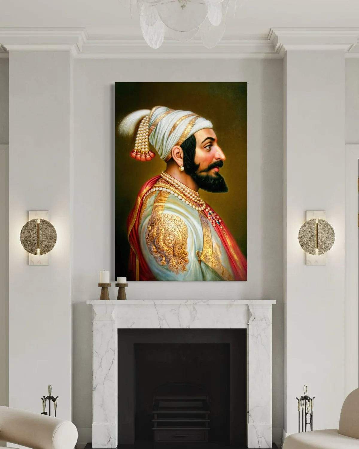 Chattrapati Shivaji Maharaj Indian Ethnic Canvas Giclee Print