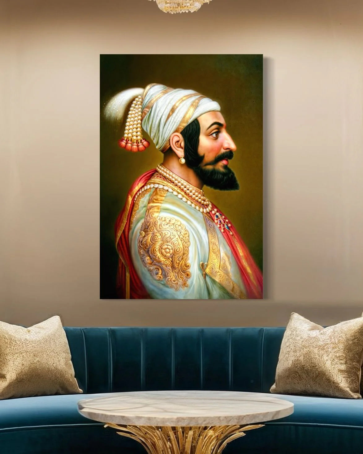 Chattrapati Shivaji Maharaj Indian Ethnic Canvas Giclee Print