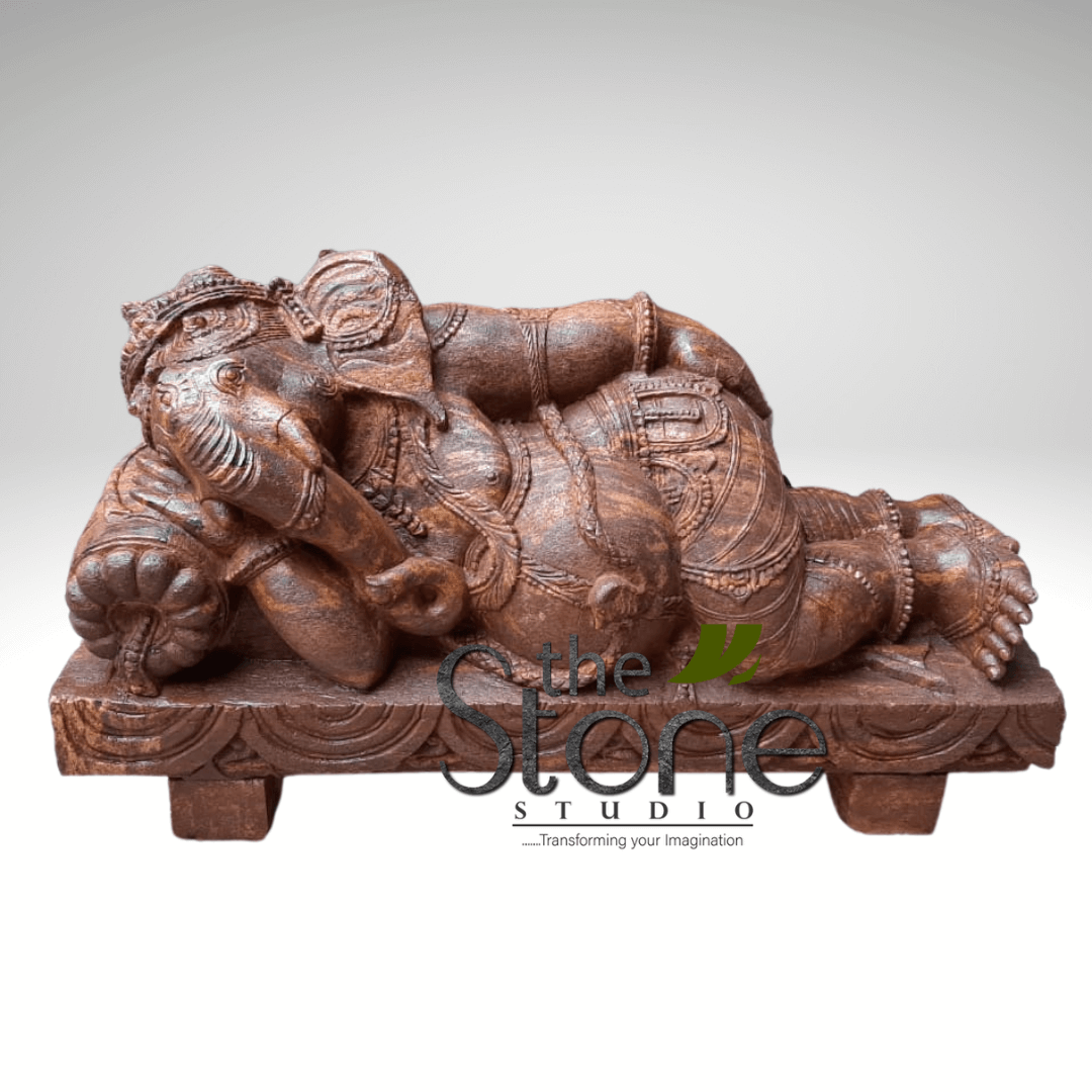 Sleeping Ganesh Murti 15″