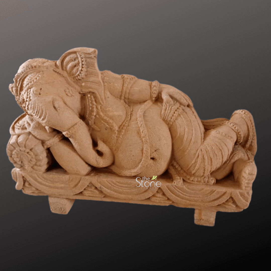Sleeping Ganesh Murti 15″