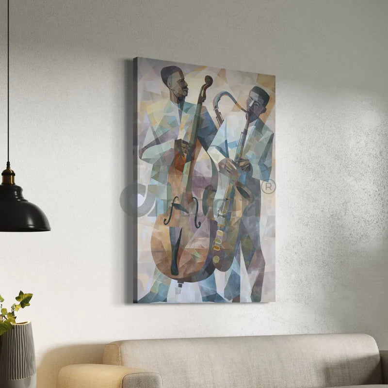 Smooth Jazz Sunday Retro Piano Jazz Art Modern Abstract Canvas Giclee Print
