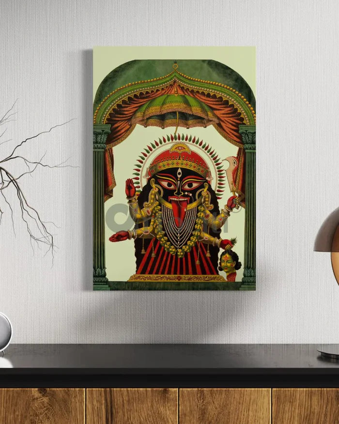 Sri Sri Kali Kalighat Painting Canvas Giclee Print