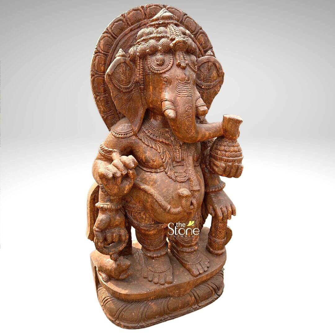 Standing Ganesha Sandstone Statue 4ft