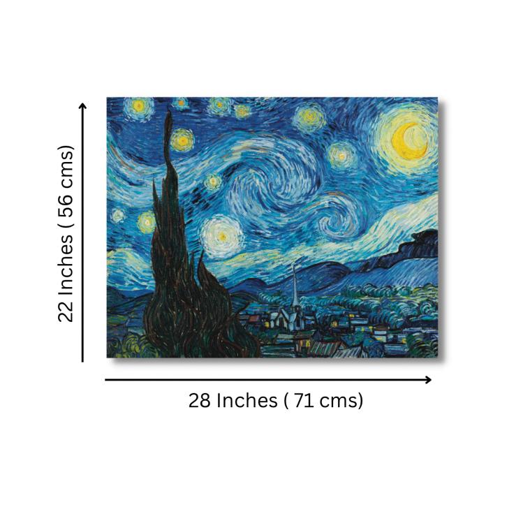 The Starry Night By Vincent Van Gogh Large Size Canvas Painting Giclee Print