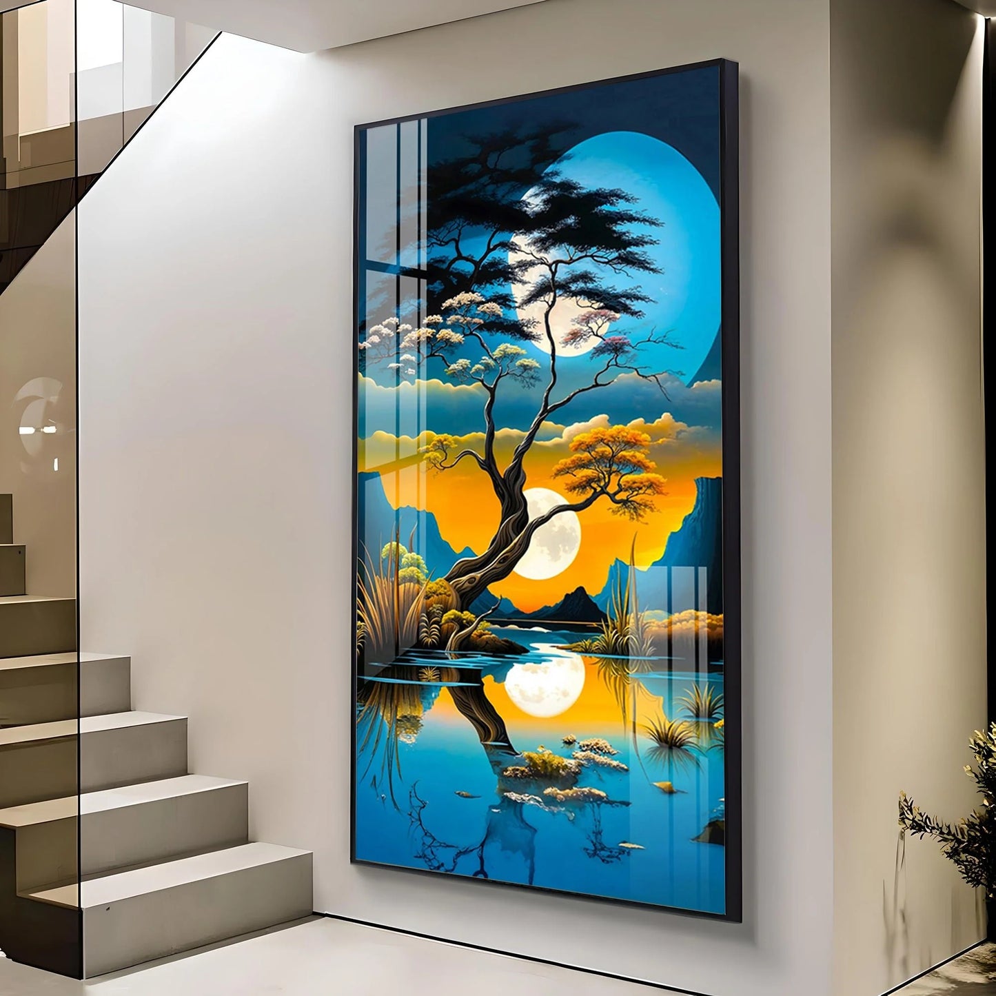 Sunset Serenity Premium Acrylic Vertical Wall Art