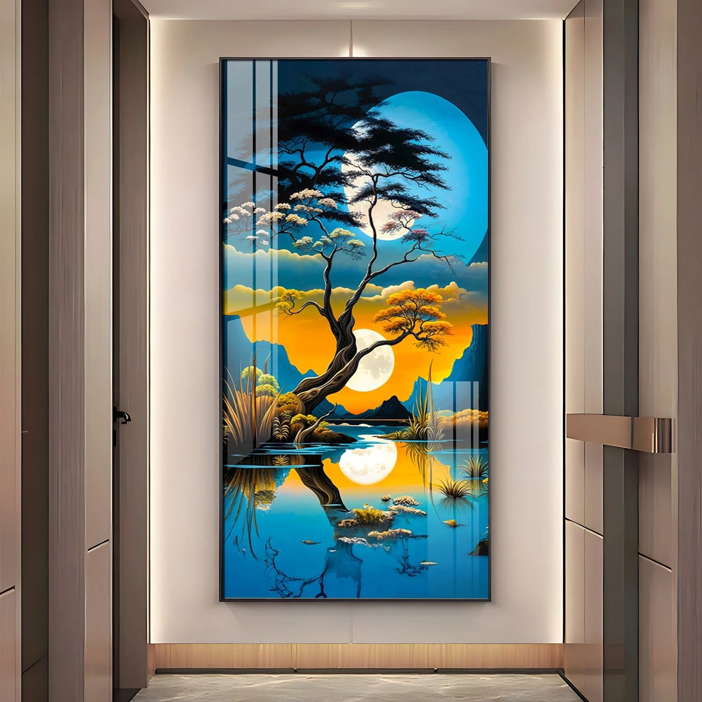 Sunset Serenity Premium Acrylic Vertical Wall Art