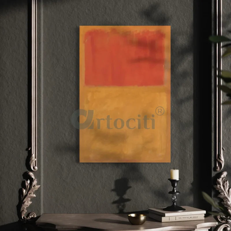 Terra Dreams: Mark Rothko Inspired Orange and Tan Abstract Canvas Print
