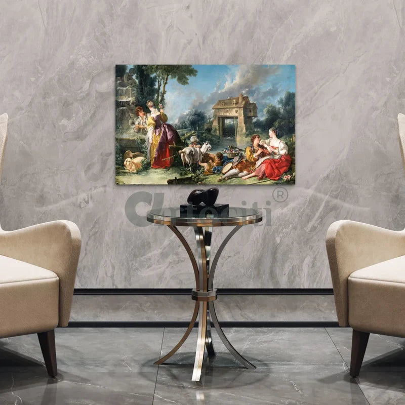 The Fountain of Love (Getty Museum) by Francois Boucher World Famous Painting