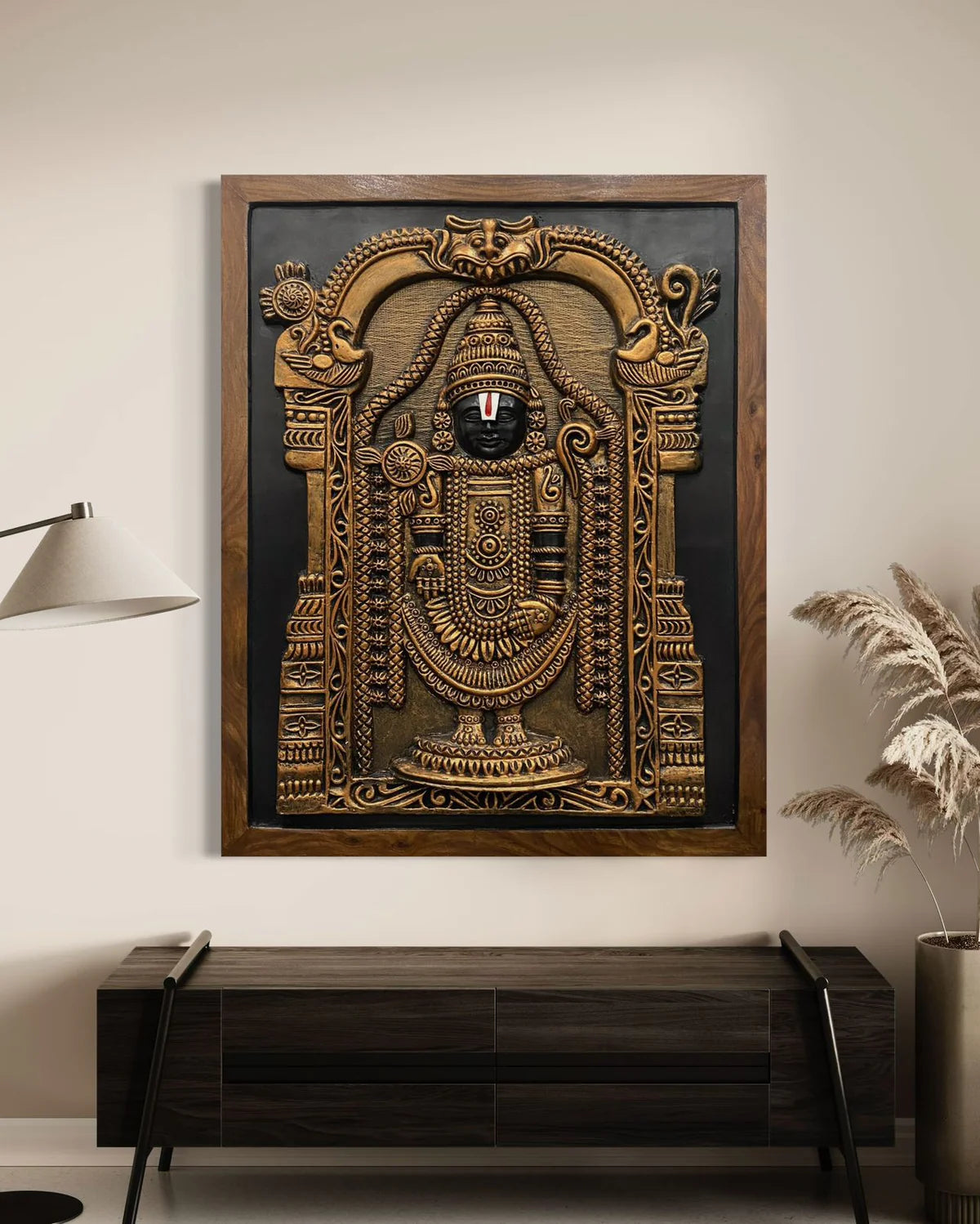 Large Size Tirupati Balaji 3D Wall Art Spiritual Wall Art