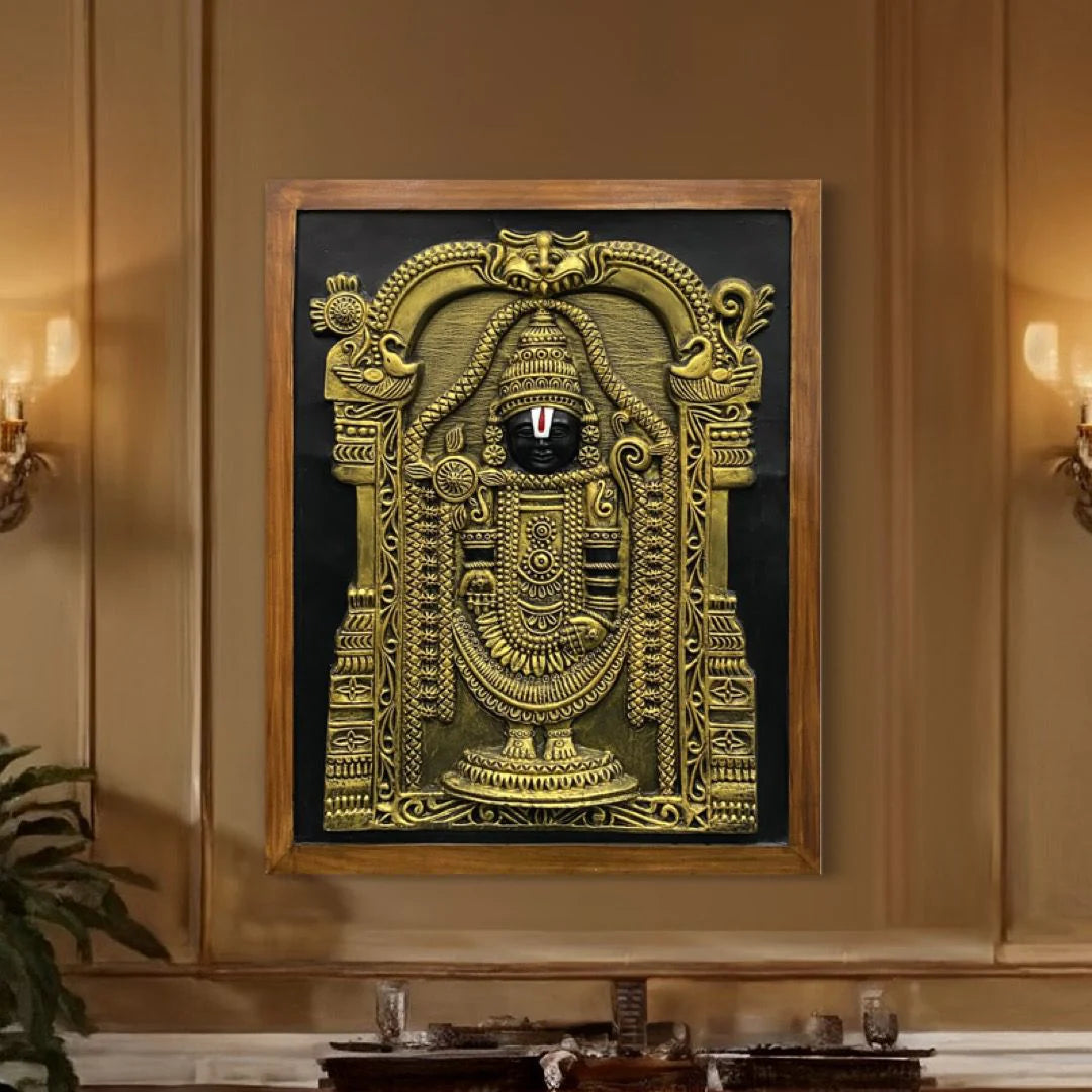 Large Size Tirupati Balaji 3D Wall Art Spiritual Wall Art