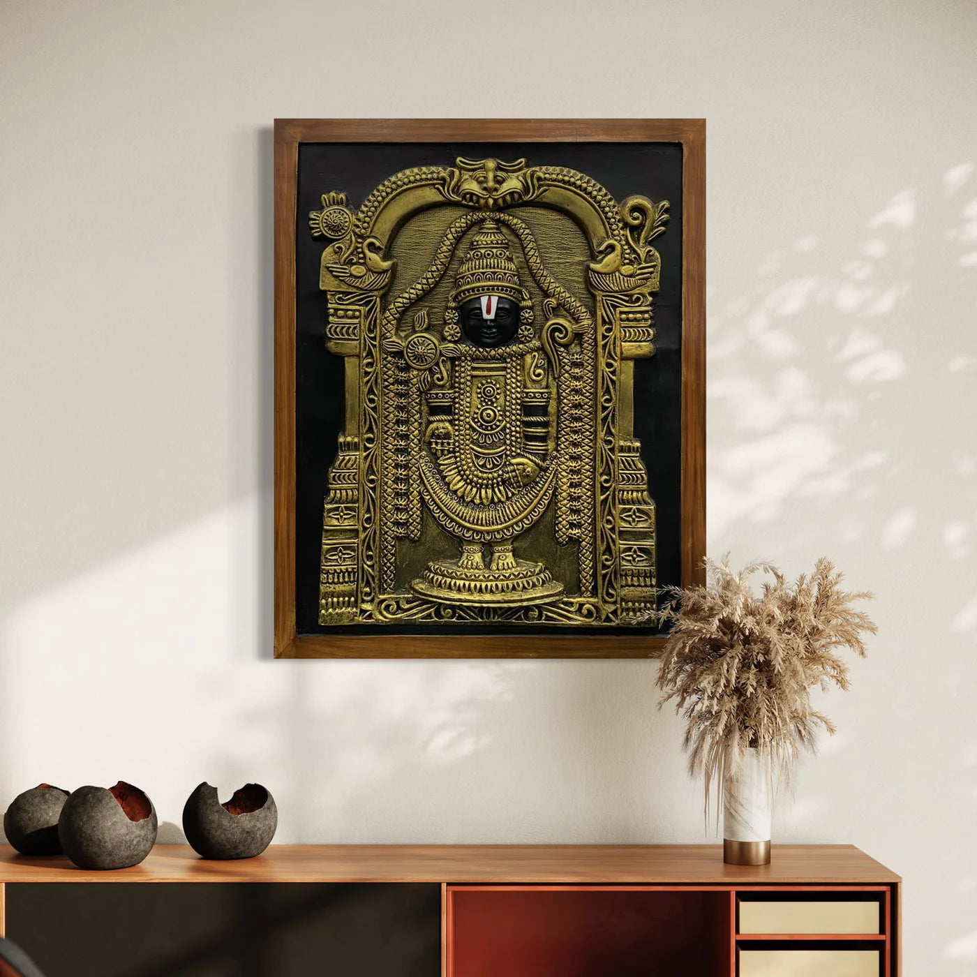 Large Size Tirupati Balaji 3D Wall Art Spiritual Wall Art