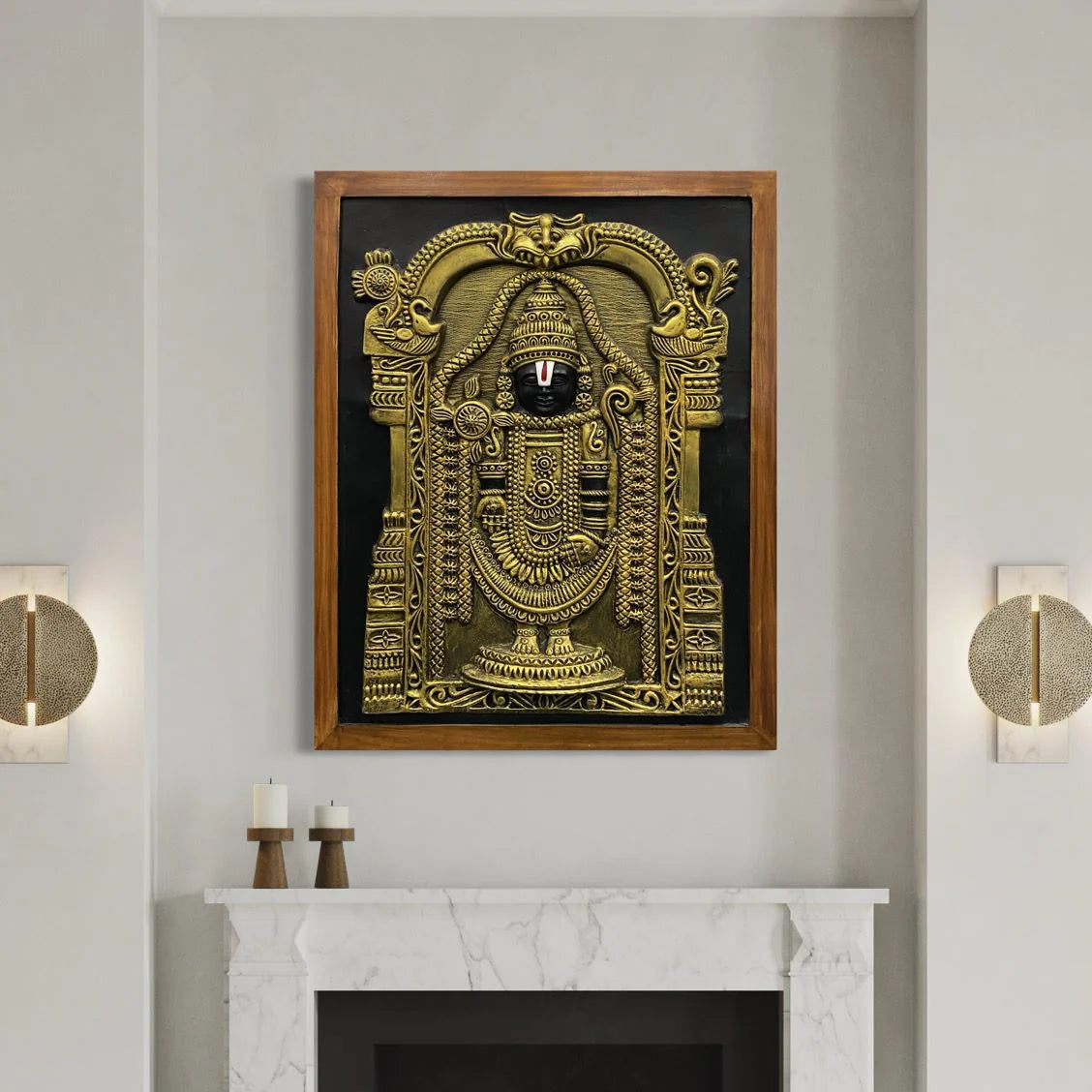Large Size Tirupati Balaji 3D Wall Art Spiritual Wall Art