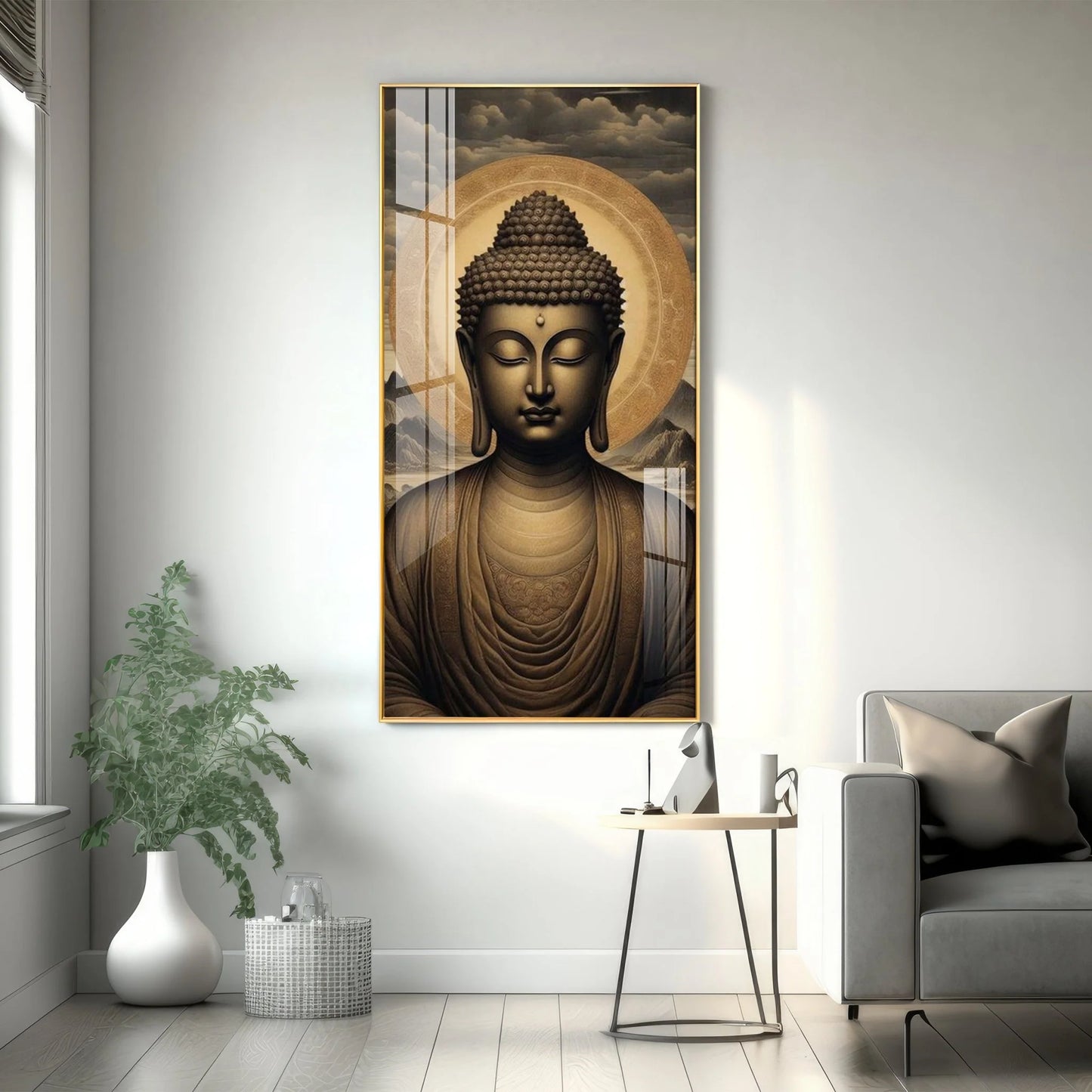 Tranquil Reflections Of Buddha Premium Acrylic Wall Art