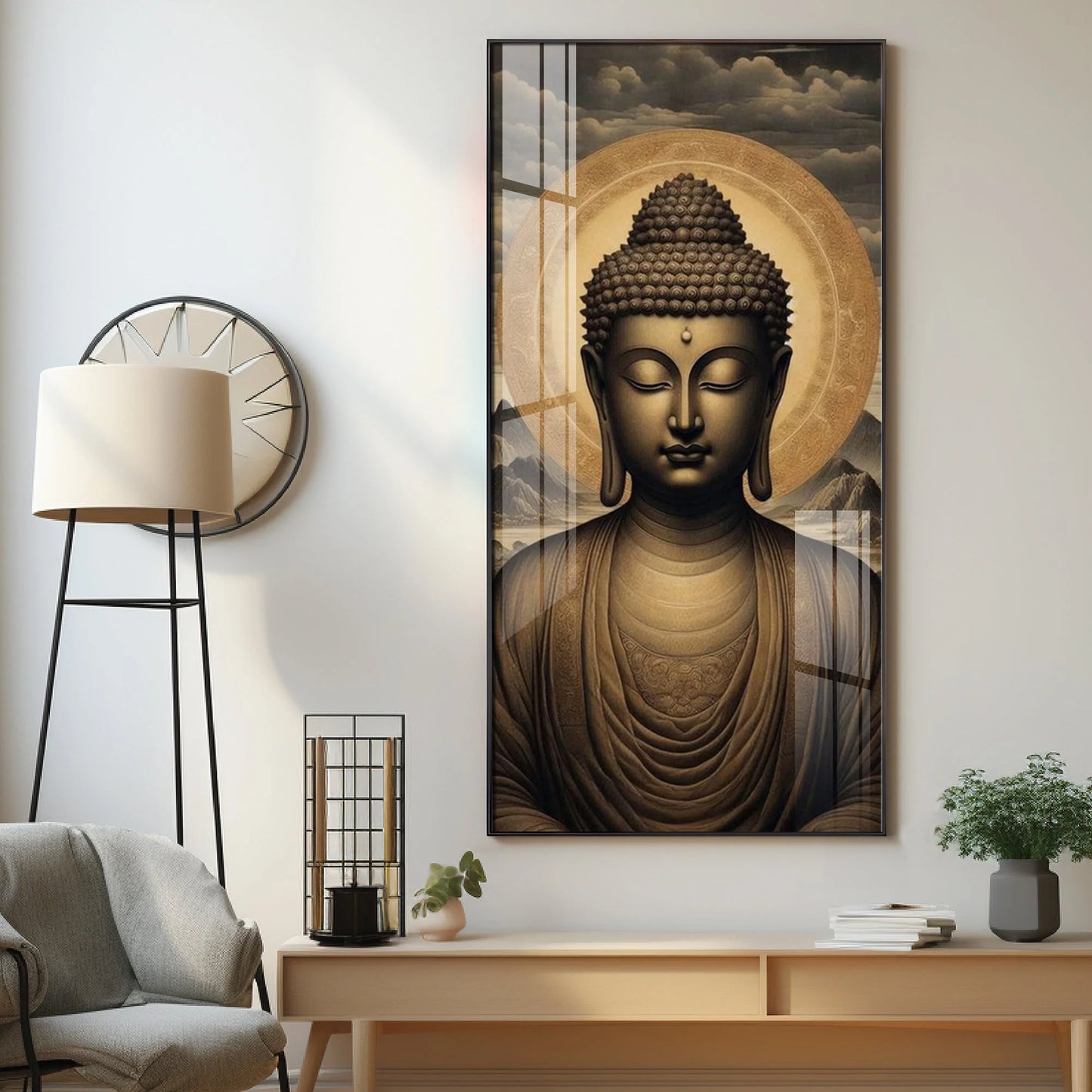 Tranquil Reflections Of Buddha Premium Acrylic Wall Art