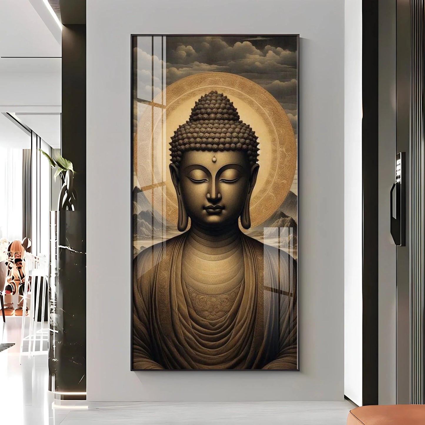 Tranquil Reflections Of Buddha Premium Acrylic Wall Art