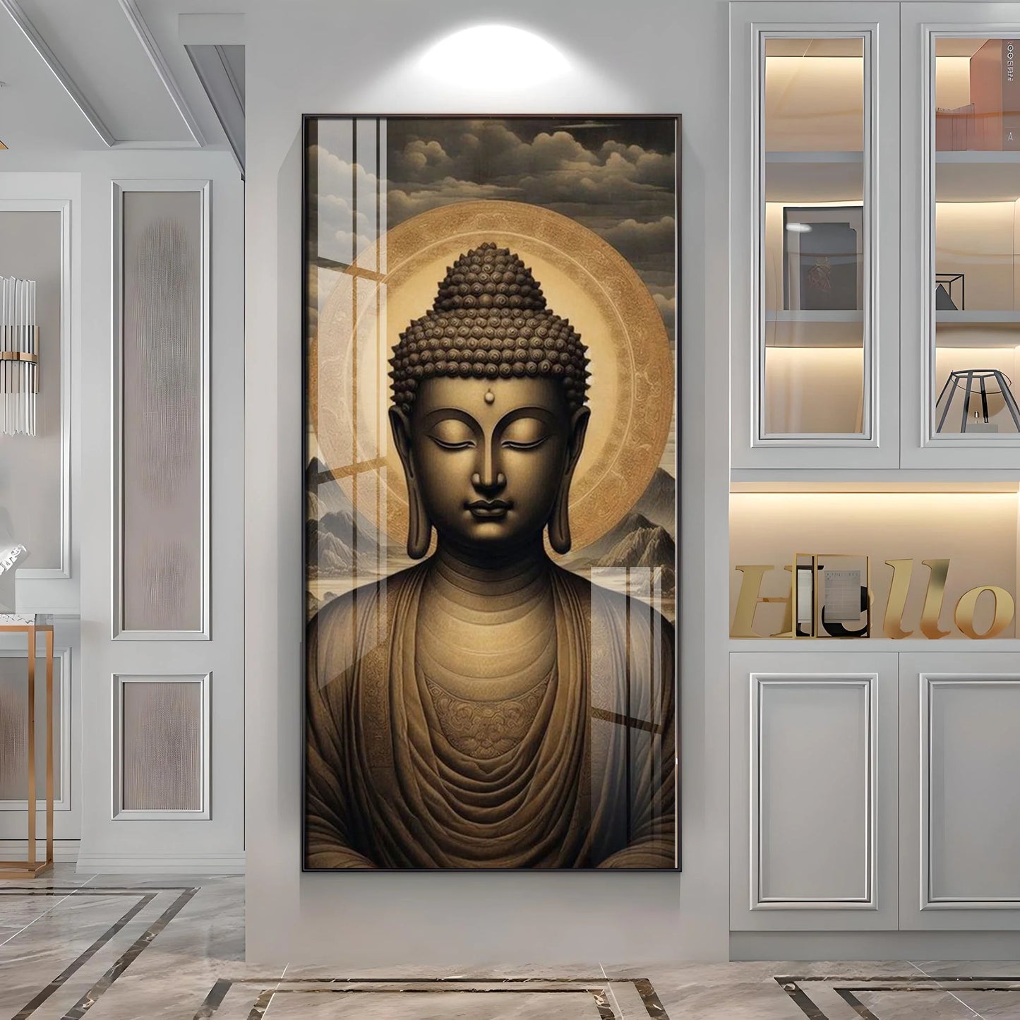 Tranquil Reflections Of Buddha Premium Acrylic Wall Art