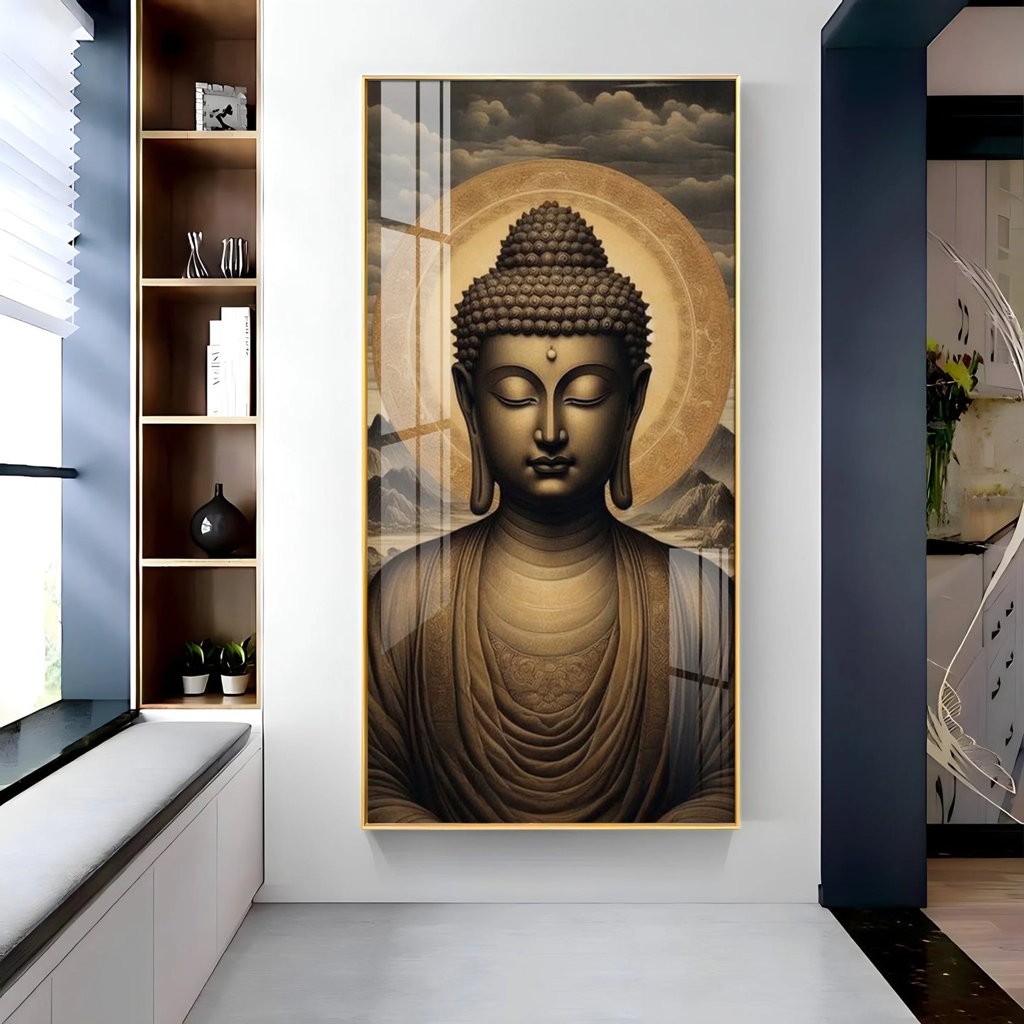 Tranquil Reflections Of Buddha Premium Acrylic Wall Art