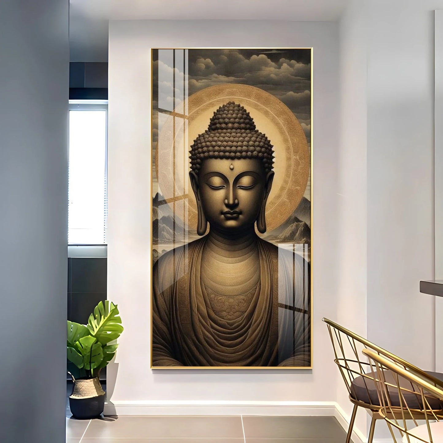 Tranquil Reflections Of Buddha Premium Acrylic Wall Art