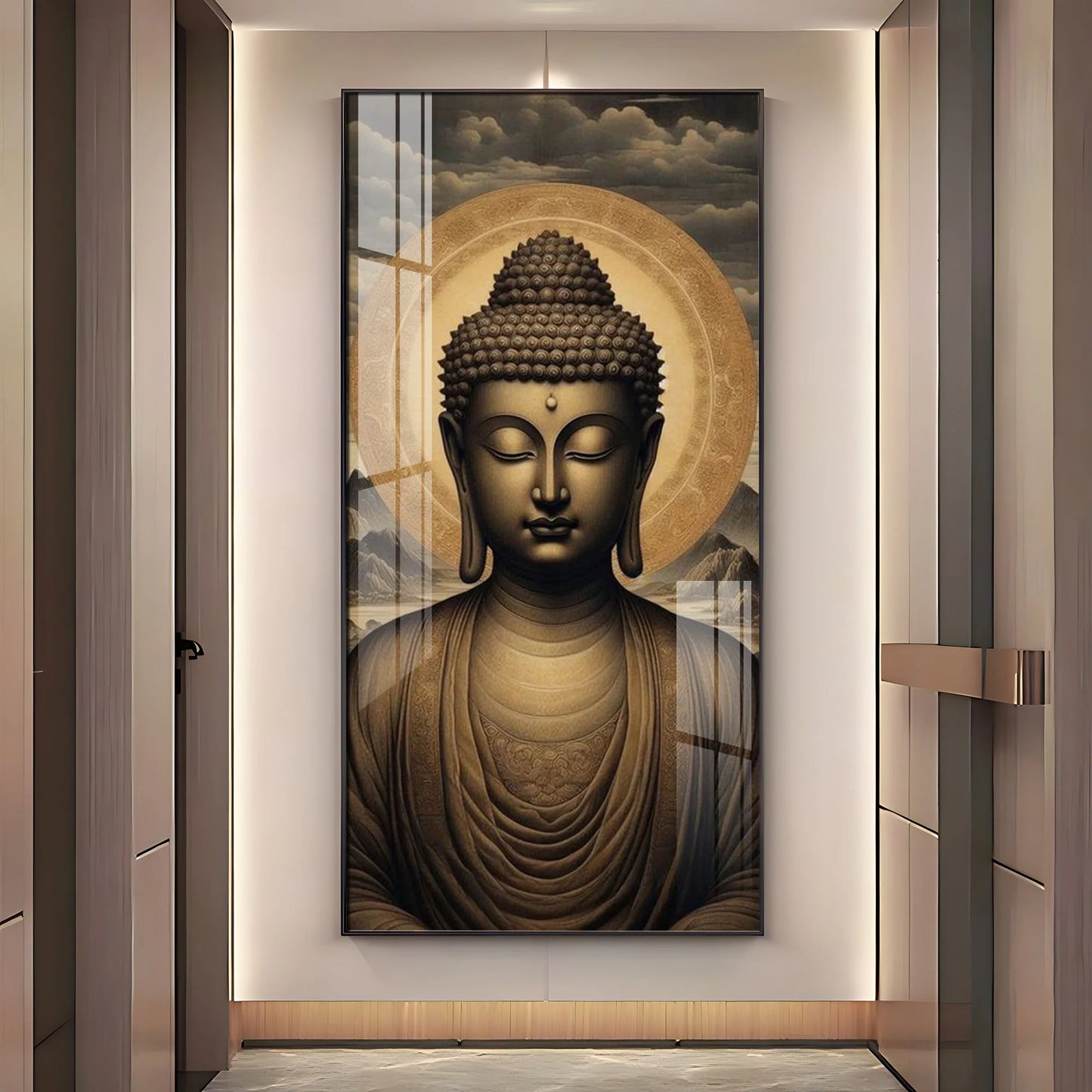 Tranquil Reflections Of Buddha Premium Acrylic Wall Art